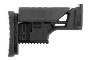 FN America SCAR SSR Rear Stock Assembly in Black features a MIL-STD M1913 Picatinny Rail